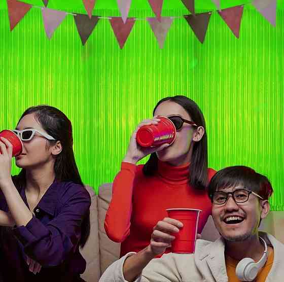 Дощик для фотозони флуоресцентний неоновий 2 м на 1 м салатовий Київ