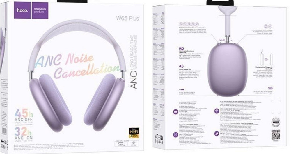 Навушники HOCO W65 Plus ANC BT W65 магнітні амбішури з шумозаглушенням Киев - изображение 8