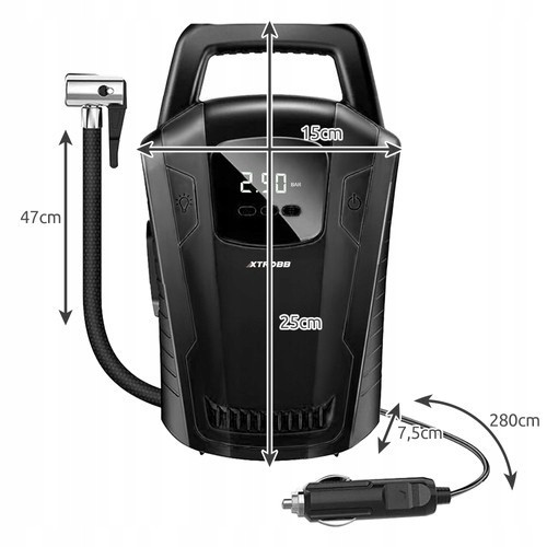 Автомобильный компрессор - насос та ЖК-дисплеем Xtrobb (21866) Давления PSI: 150, бар: 10 Нововолынск - изображение 10