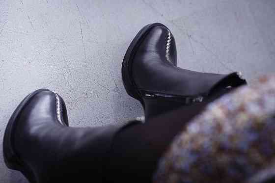 Черевики жіночі осінні на підборах, з натуральної шкіри демісезонні чорні класичні р. 36-38 303 Коломия