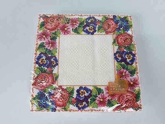 Двухслойная цветочная салфетка (ЗЗхЗЗ, 16шт)  La Fleur Цветочный орнамент (511) (1 пачка) Харьков