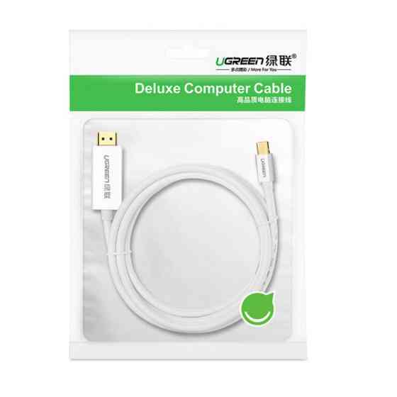 Кабель-Перехідник USB Type C to HDMI Cable Male to Male ABS Case 1.5m UGREEN MM121 Білий (30841) Киев