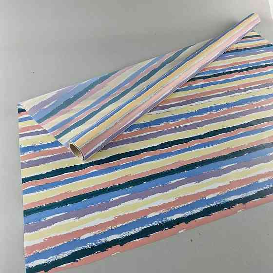 Калька для цветов рулон 8м тонированный матовый (77) (h680) №802 Радуга-2 (1 шт) Харьков