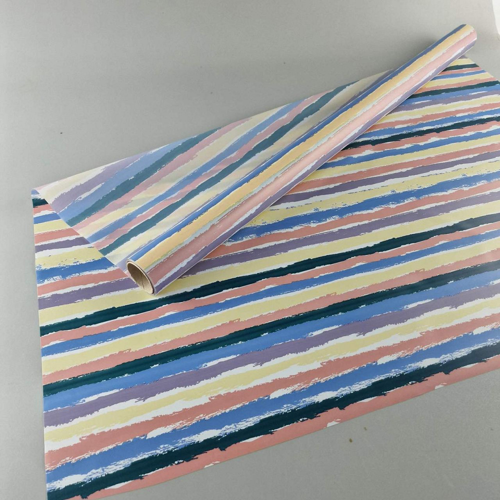 Калька для цветов рулон 8м тонированный матовый (77) (h680) №802 Радуга-2 (1 шт) Харьков - изображение 1