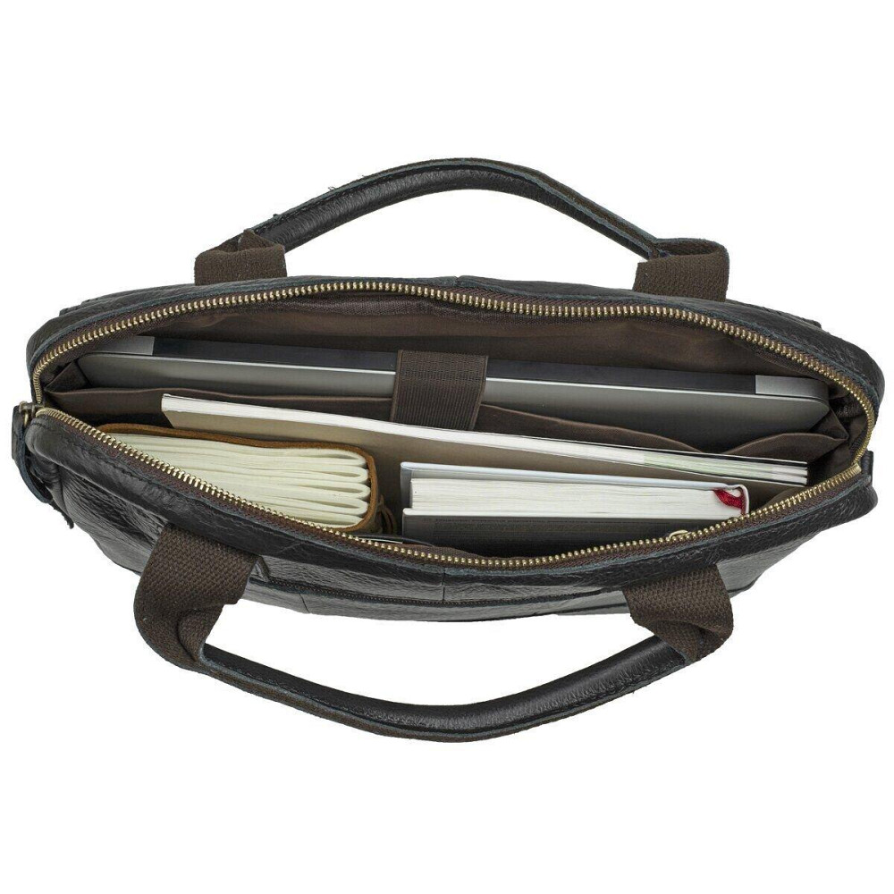 Сумка для ноутбука из натуральной кожи Черная (Vintage) Киев - изображение 4