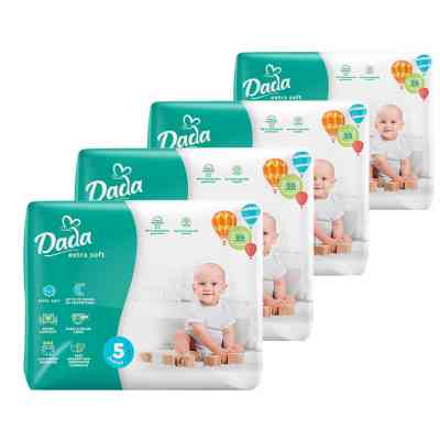 Подгузники Dada Extra Soft Размер 5 Junior (11-25 кг) 4 упаковки по 39 шт 156 шт (4820174989569) Винница