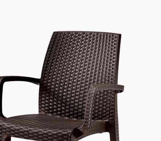 Стілець садовий пластиковий BICA Verona armchair, коричневий Київ