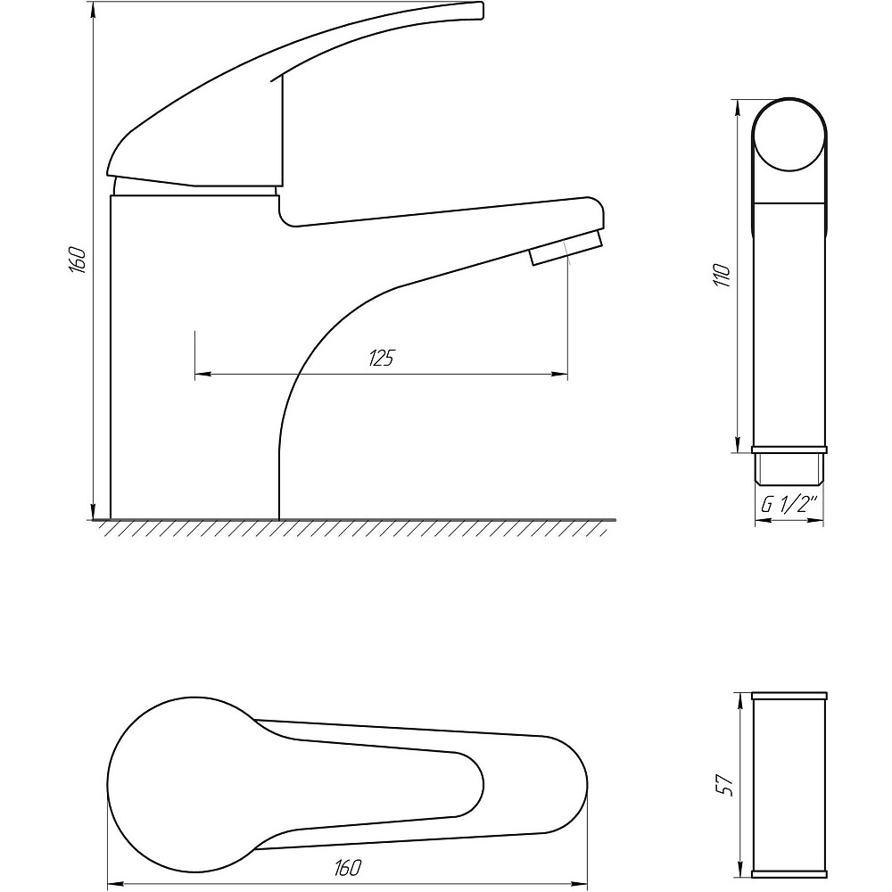 Змішувач для умивальника Globus Lux Solly GLSO-0222 Тернопіль - фото 6