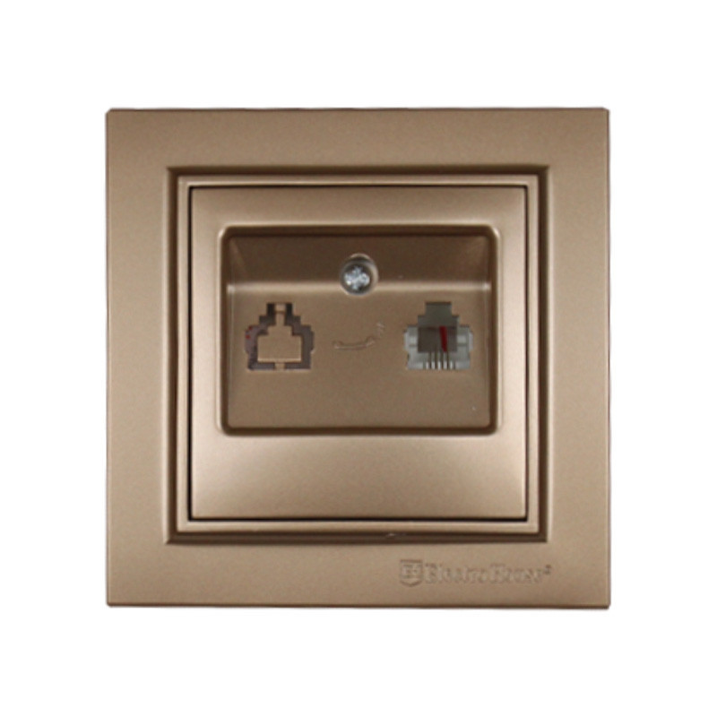 Розетка телефонная, Enzo роскошное золото Днепр - изображение 1