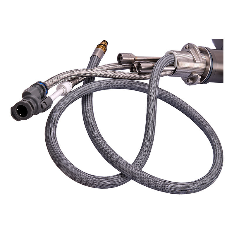 Змішувач кухонний Zerix LUX-024 Graphite з виходом на питну воду з висувною лійкою колір графіт Чернівці - фото 5