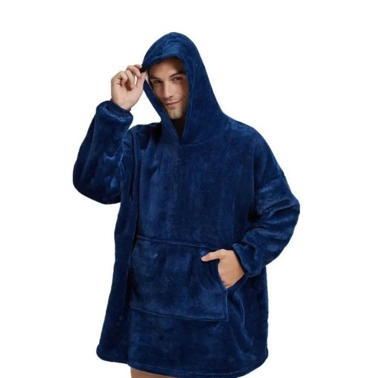 Двостороння толстовка халат, Толстовка плед флісова, Плед з капюшоном з капюшоном для дому BW-33 Львів - фото 3