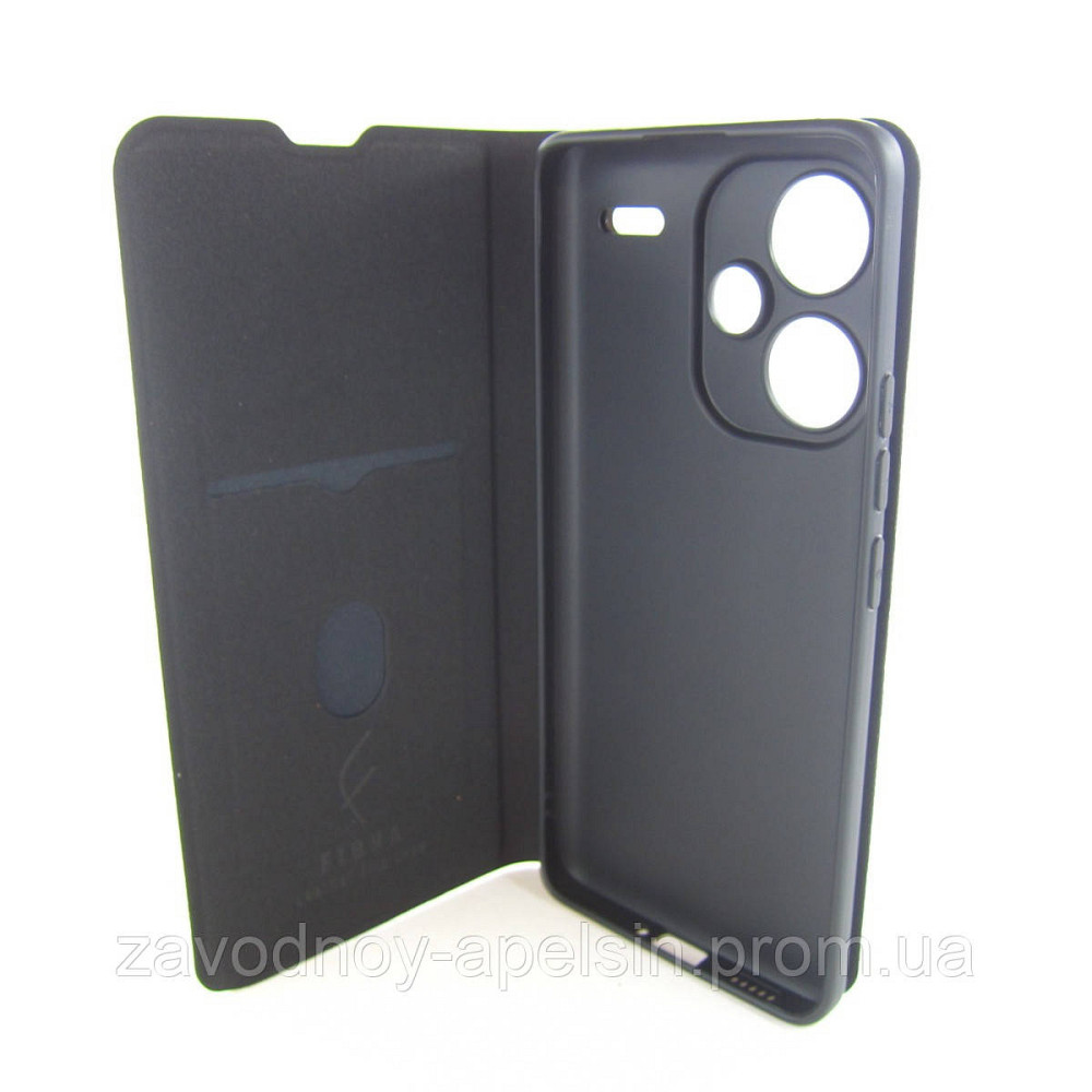 Чохол-книжка Xiaomi Redmi Note 13 Pro+ Plus Захист камери (чорний) Одеса - фото 3