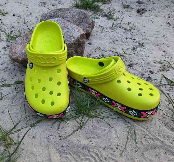 -Жіночі капці CROCS Лайм Крокси Шльопанці Сланці Жовті (розміри: 37,39) Дніпро