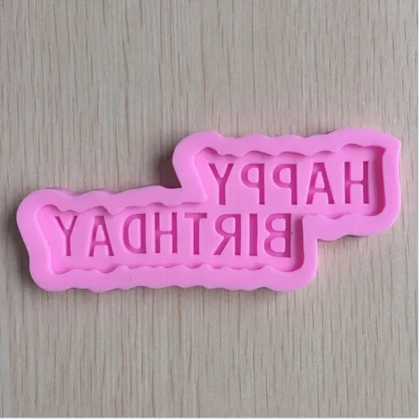 Молд силиконовый Happy Birthday 101 на 43 мм розовый Киев - изображение 9