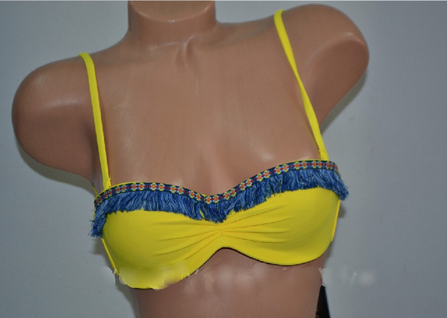 Роздільний купальник у смужку жовто-синій Київ - фото 4