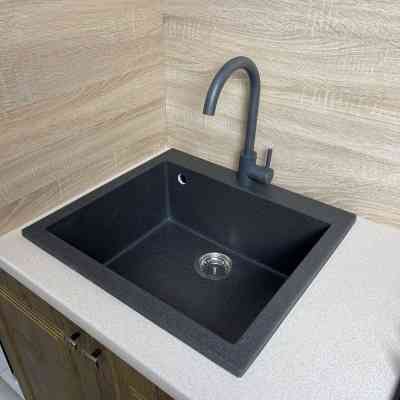 Мойка кухонная Adamant Univer графіт + змішувач (4824296912113) Вінниця