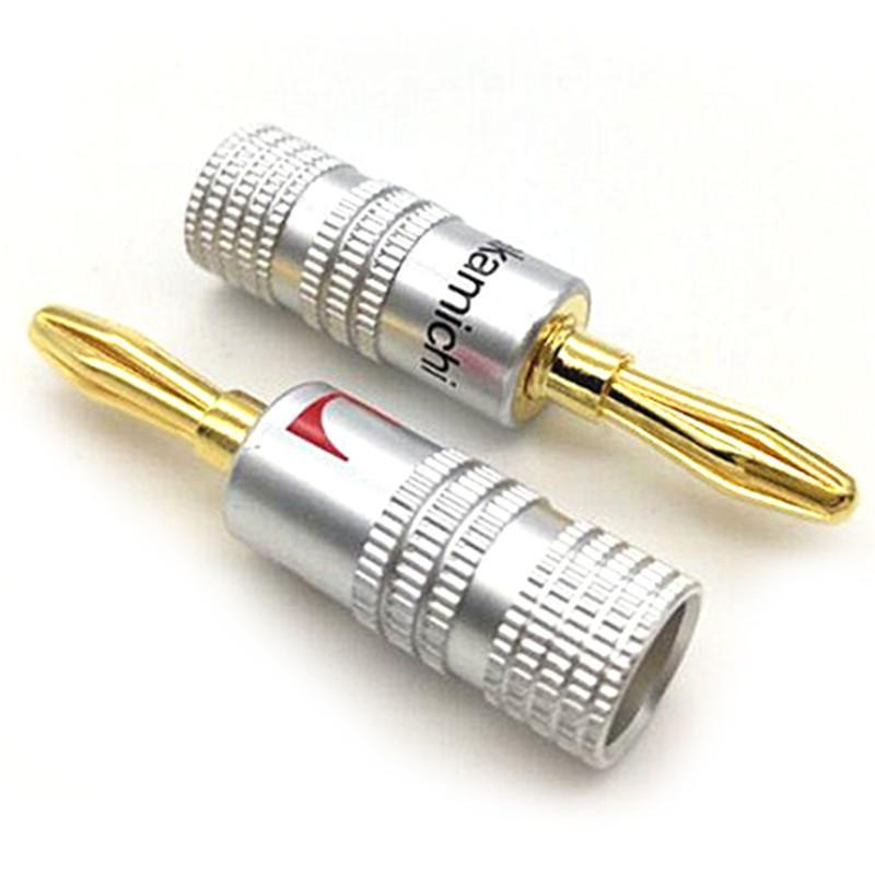 Штекер банановый Nakamichi с золотым покрытием, 4мм, пара Киев - изображение 2