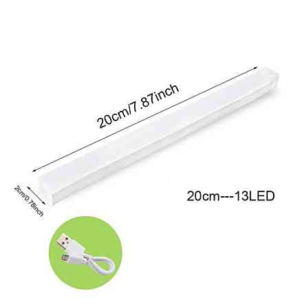 LED  світильник-нічник з датчиком руху і датчиком день/ніч 20 см 13 LED Холодний білий (0801) Смела