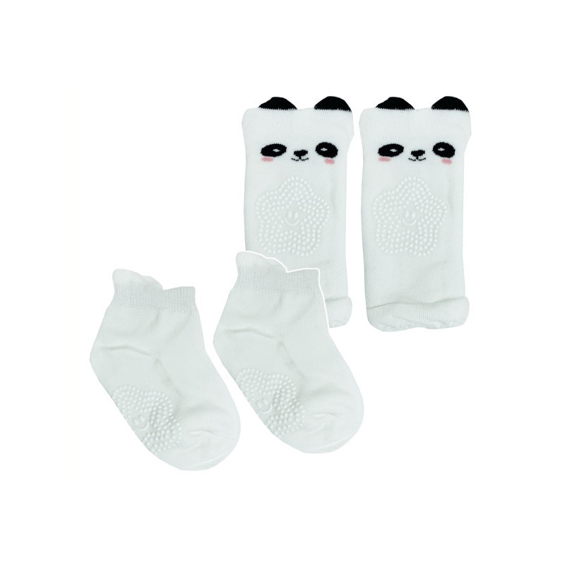 Дитячий набір наколінники і шкарпетки "Панда" MGZ-0649(White) Вінниця - фото 1