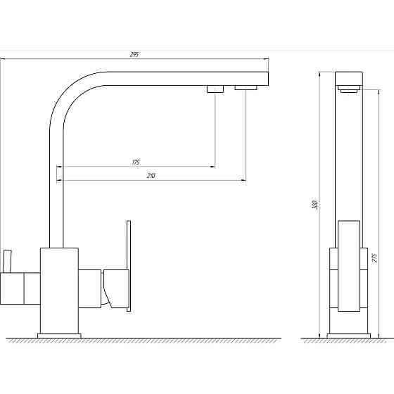 Смеситель для кухни под осмос Globus Lux LAZER GLLR-0111-10- BB (000021849) Киев