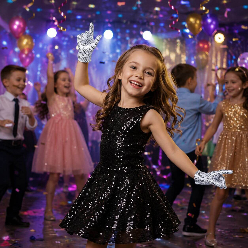 Перчатки ДЕТСКИЕ на 3-6 лет СЕРЕБРО Пайетки 17х7 см Киев - изображение 13