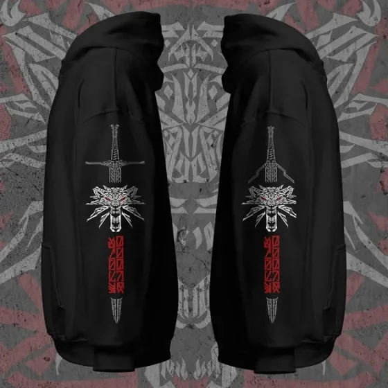 Худи для подростка мальчика с принтом Відьмак Школа Вовка Размер 150 Anime11251 Днепр