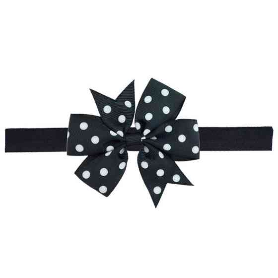 Дитяча пов'язка в горох one size чорний Київ