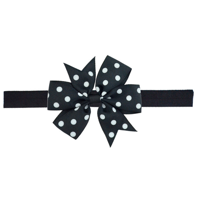 Дитяча пов'язка в горох one size чорний Київ - фото 1