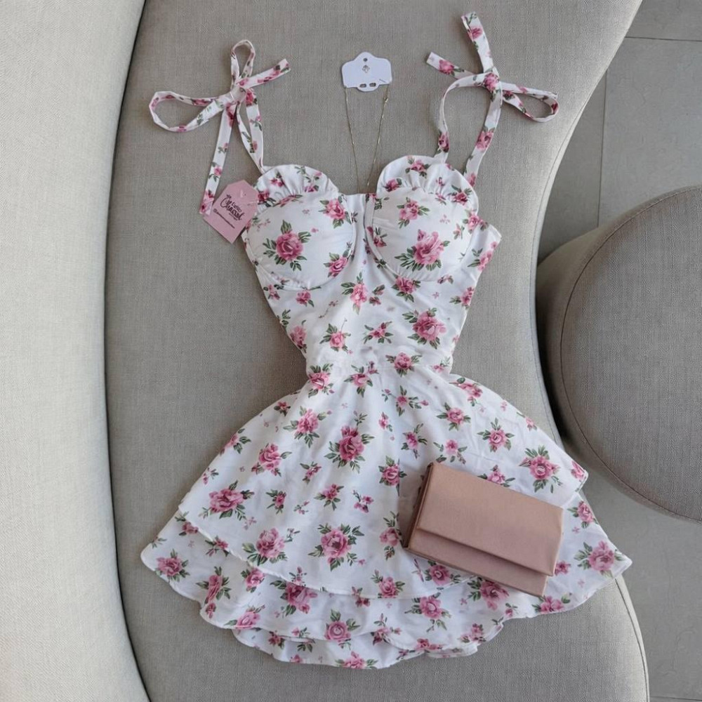 Жіноча стильна романтична літня мініплаття софт принт Білий, 46/48 Одеса - фото 2