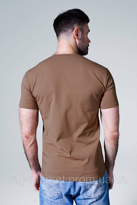 Футболка базова Ray Premium Fit чоловіча коричнева (U0102-Brown) Київ - фото 4
