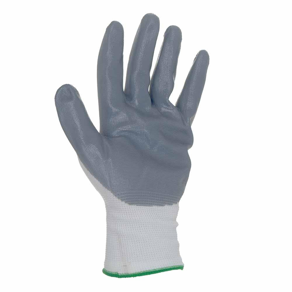 Рукавички трикотажні з частковим нітриловим покриттям р9 (сірі, манжет) SIGMA (9443511) Київ - фото 3