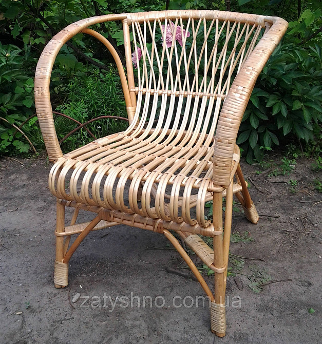 Шезлонг плетений із натуральної лози Київ - фото 4