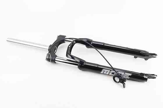 Вилка 27,5" амортизаційна, без різьби 1-1/8" (28,6мм), шток 255мм, з ходом 100мм, Disk-brake, пружинно-оливна, виносний Lockout, чорна N780 Київ