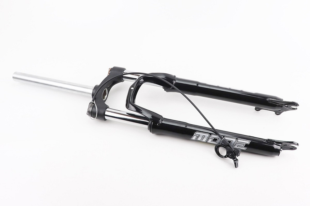 Вилка 27,5" амортизаційна, без різьби 1-1/8" (28,6мм), шток 255мм, з ходом 100мм, Disk-brake, пружинно-оливна, виносний Lockout, чорна N780 Київ - фото 1