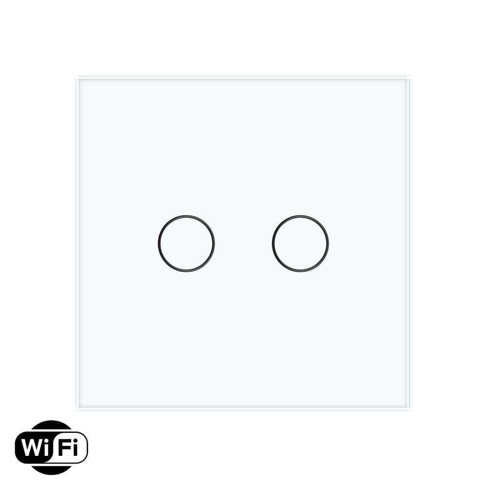LIVOLO Розумний сенсорний Wi-Fi вимикач 2 сенсора LIVOLO білий матове скло Коломия - фото 6