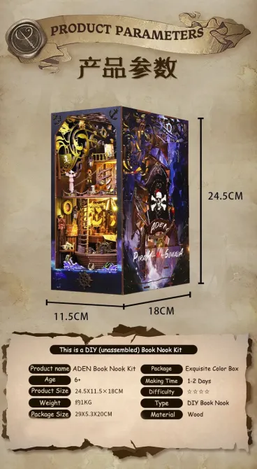 3D Румбокс DIY Бук Нук Aden Аденське піратство врімалі (JTSL-16A) Київ - фото 3