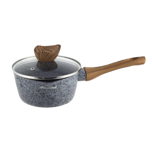 Набір посуду 12 предметів (каструлі d20-2,3л/d24-4,5л/d28-6,5л/ковш d16-1,5л/сот.d28/сков.24см+підставки) 4440 KAMILLE Житомир