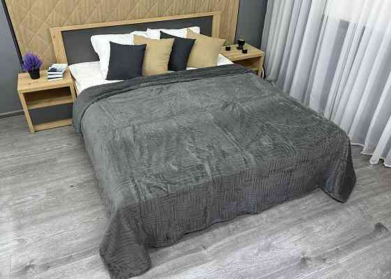 Плед-покривало Преміум 220х240 см (+-5см) Сірий (87-225) Київ