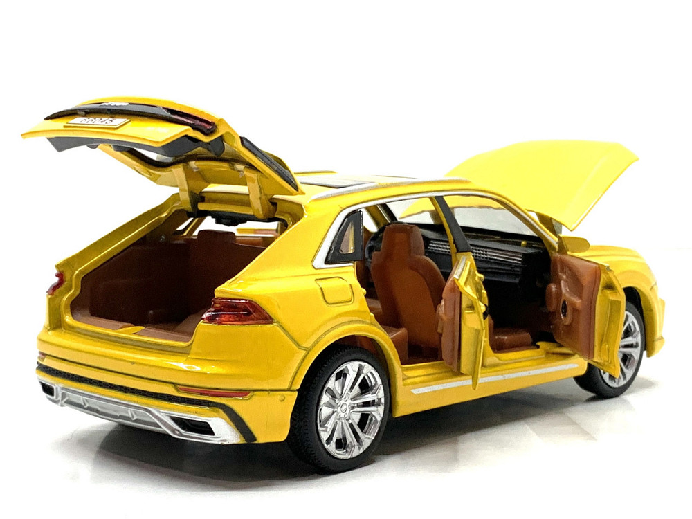 Машина Автосвіт Audi q8 інерційна відкриваються двері капот багажник 16см Жовтий (AP-1824) Чернигов - изображение 9