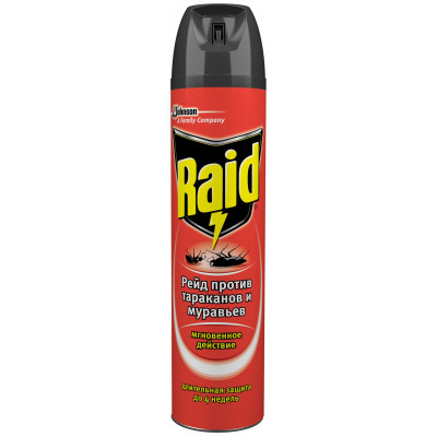 Аэрозоль от насекомых Raid против тараканов и муравьев 300 мл (5000204545609) Винница - изображение 1