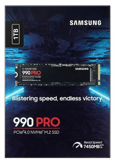 Накопичувач SSD 1ТB Samsung 990 PRO M.2 2280 PCIe 4.0 x4 NVMe V-NAND MLC (MZ-V9P1T0BW) M.2 2280 Харків - фото 2