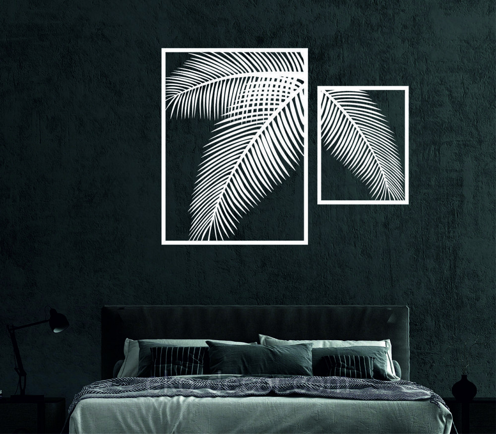 Декоративне настінне Панно «Пальма» Декор на стіну 110*90 см, Білий Київ - фото 5
