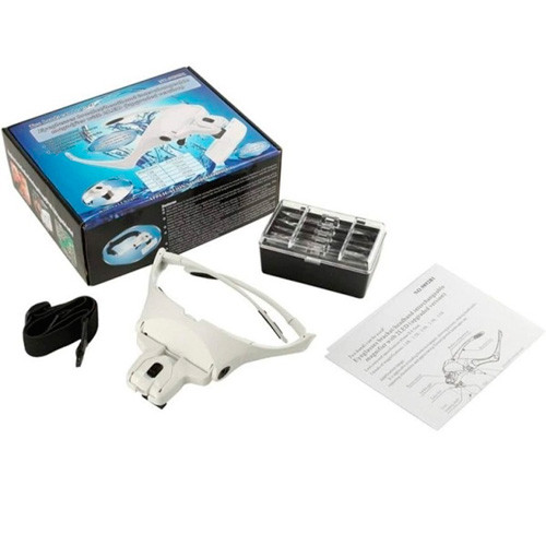 Окуляри збільшувальні, лупа налобна з LED підсвіткою, 5 лінз 1x-3.5x 9892B1 Вінниця - фото 5