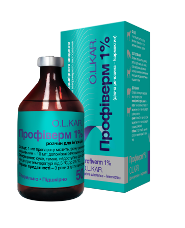 Профиверм 1% 50 мл O.L.KAR. (ивермектин) Винница