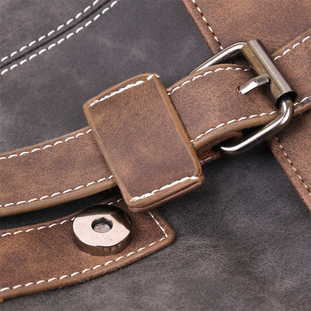 Чоловіча сумка зі шкірозамінника Vintage 20491 Сірий Київ - фото 7