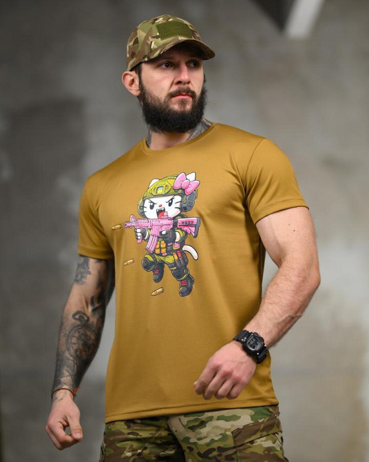 Тактична футболка SELION warrior coyot ТР6765 Одеса - фото 3