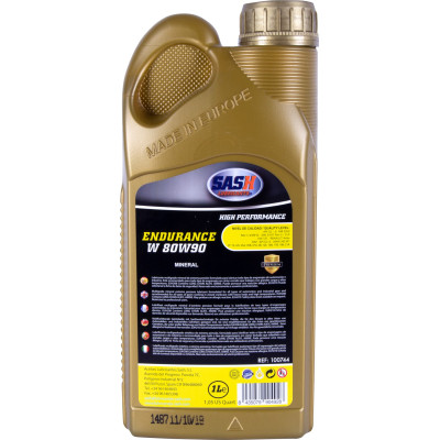 Трансмиссионное масло SASH ENDURANCE - W 80W90 GL-5 1л (100744) Винница - изображение 2