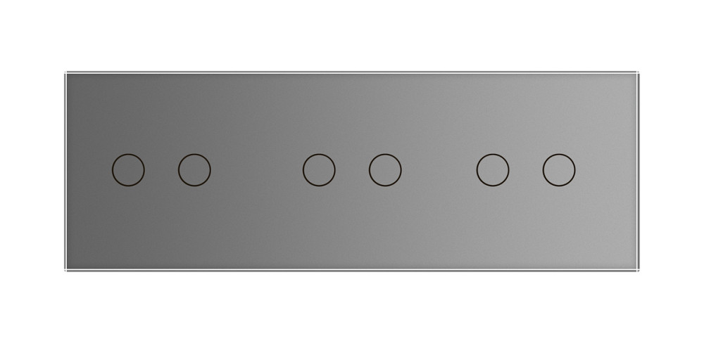 Розумний сенсорний прохідний/перехресний вимикач 6 сенсорів (2-2-2) Livolo сірий скло (VL-C706SZ-15) Коломия - фото 9