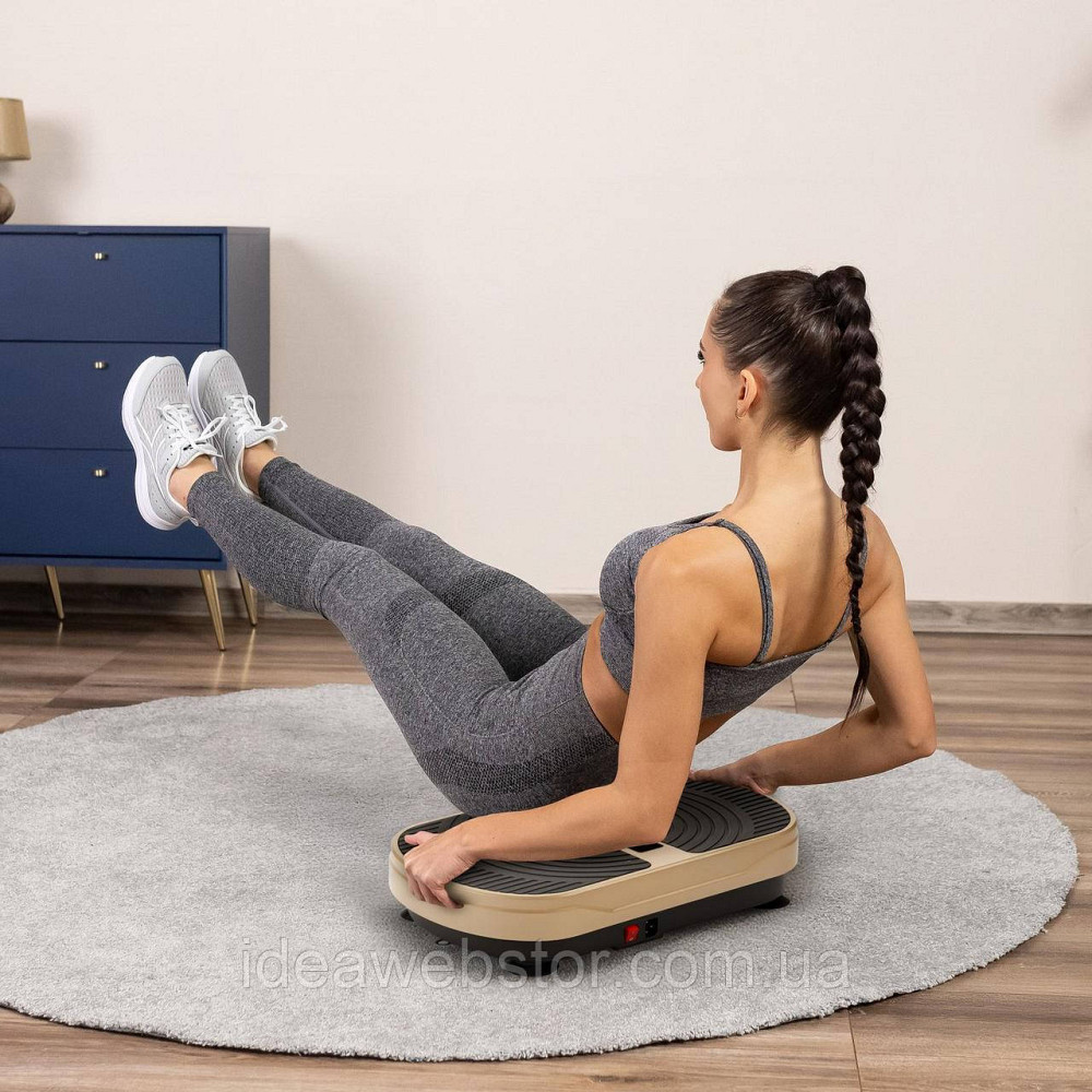 Виброплатформа Gymtek XP300 для дома до 150 кг с пультом и эспандерами тренажер для похудения фитнеса и массажа Киев - изображение 17