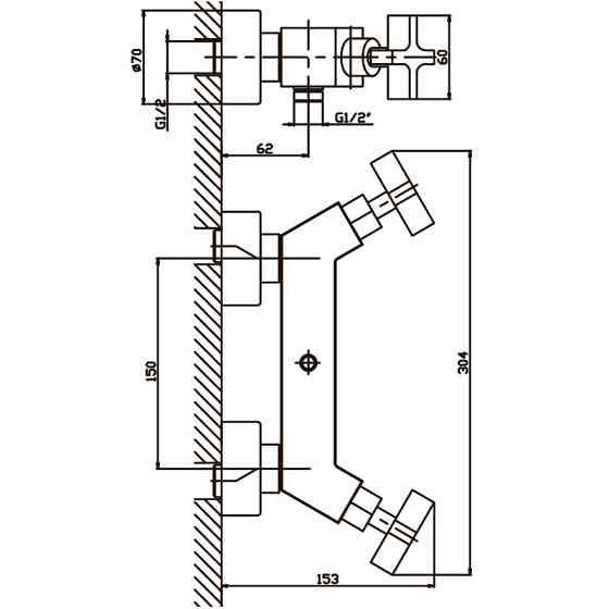 Змішувач для душа Haiba Bergus 003 (HB0020) Київ